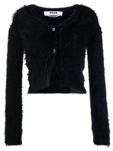 MSGM cardigan en maille à manches longues - Noir