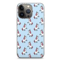 Eenhoorns overal: iPhone 13 Pro Transparant Hoesje