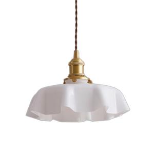 Retro Glazen Bloem Creme Hanglamp