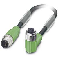 Phoenix Contact 1502387 Sensor/actuator connector, geassembleerd M12 Aantal polen (sensoren): 3 Stekker, recht, Bus, haaks 2.00 m 1 stuk(s)