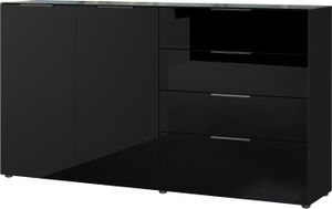 Dressoir Oakland 184 cm breed in zwart