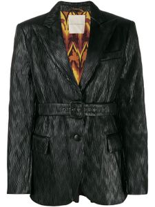 Marco De Vincenzo belted pleated blazer - Noir