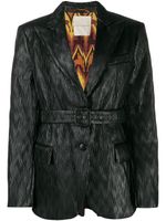 Marco De Vincenzo belted pleated blazer - Noir