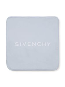 Givenchy Kids couverture en coton à logo imprimé - Bleu