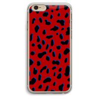 Red Leopard: iPhone 6 Plus / 6S Plus Transparant Hoesje
