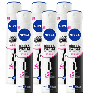 Nivea Black & White Original Anti-transpirant Voordeelverpakking