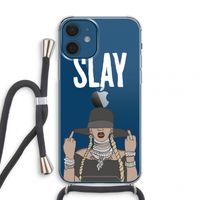 Slay All Day: iPhone 12 mini Transparant Hoesje met koord