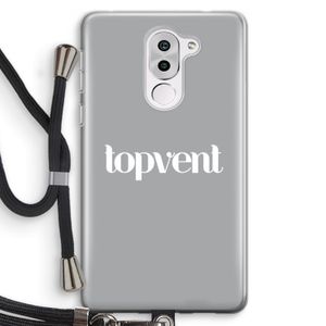 Topvent Grijs Wit: Honor 6X Transparant Hoesje met koord