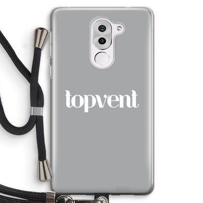 Topvent Grijs Wit: Honor 6X Transparant Hoesje met koord