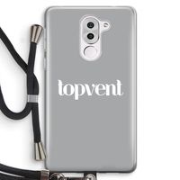 Topvent Grijs Wit: Honor 6X Transparant Hoesje met koord