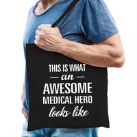 Awesome medical hero / held cadeau tas zwart voor heren