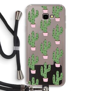 Cactus Lover: Samsung Galaxy J4 Plus Transparant Hoesje met koord
