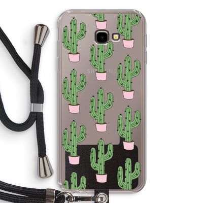 Cactus Lover: Samsung Galaxy J4 Plus Transparant Hoesje met koord