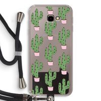 Cactus Lover: Samsung Galaxy J4 Plus Transparant Hoesje met koord