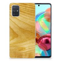 Samsung Galaxy A71 Bumper Hoesje Licht Hout