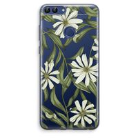 Wit bloemenpatroon: Huawei P Smart (2018) Transparant Hoesje