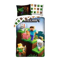 Minecraft Dekbedovertrek Explore - Eenpersoons - 140 x 200 cm - Katoen