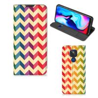 Motorola Moto G9 Play | Hoesje met Magneet | Zigzag Multi Color