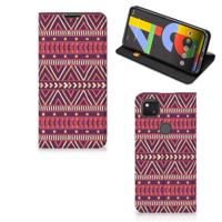 Google Pixel 4a | Hoesje met Magneet | Aztec Paars