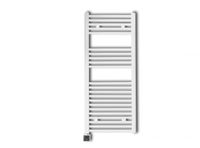 Sanicare elektrische design radiator 45x112cm wit met Bluetooth en thermostaat links chroom