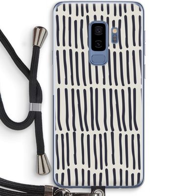 Moroccan stripes: Samsung Galaxy S9 Plus Transparant Hoesje met koord