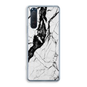 Witte marmer 2: Sony Xperia 5 II Transparant Hoesje