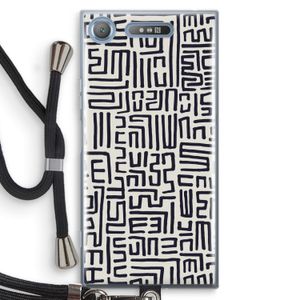 Moroccan Print: Sony Xperia XZ1 Transparant Hoesje met koord