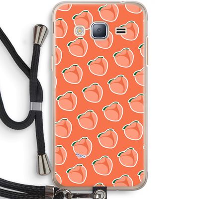 Just peachy: Samsung Galaxy J3 (2016) Transparant Hoesje met koord