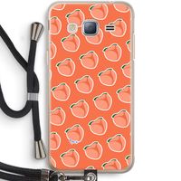 Just peachy: Samsung Galaxy J3 (2016) Transparant Hoesje met koord