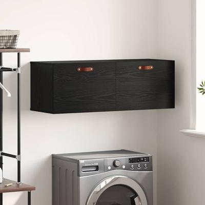 Wandkast Zwart eiken 100 x 36.5 x 35 cm Bewerkt hout