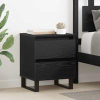Nachtkastje 2 pcs Zwart eiken 40 x 35 x 50 cm Bewerkt hout