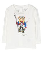 POLO RALPH LAUREN KIDS t-shirt Polo Bear à manches longues - Blanc - thumbnail