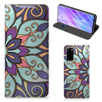 Samsung Galaxy S20 Smart Cover Purple Flower - thumbnail