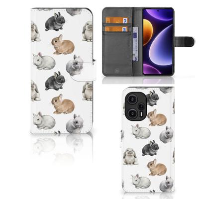 Telefoonhoesje | Met pasjeshouder | voor Xiaomi Poco F5 Konijntjes Telefoonhoesje | Met pasjeshouder | voor Xiaomi Poco F5 Konijntjes