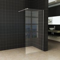 BWS Inloopdouche Pro Line Helderglas 140x200 8mm Nano Coating RVS Profiel en Stang