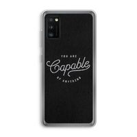 Capable: Samsung Galaxy A41 Transparant Hoesje Capable: Samsung Galaxy A41 Transparant Hoesje