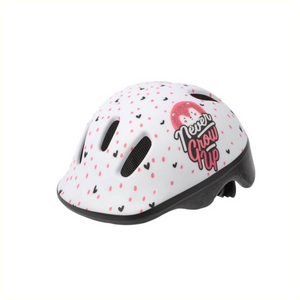 Polisport kinderhelm hoggy. maat: xxs (44/48 cm), kleur: wit/roze mat