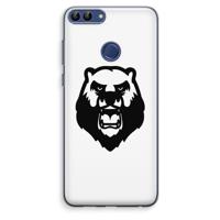 Angry Bear (white): Huawei P Smart (2018) Transparant Hoesje - thumbnail