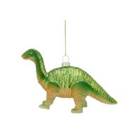 Bellatio decorations Kersthanger - dinosaurus - glas - 16 cm