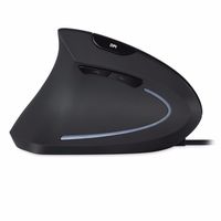 Perixx Perimice-513L Ergonomische muis USB Optisch Zwart 5 Toetsen 2000 dpi Ergonomisch - thumbnail