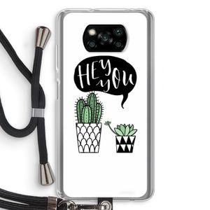 Hey you cactus: Xiaomi Poco X3 Pro Transparant Hoesje met koord