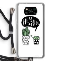 Hey you cactus: Xiaomi Poco X3 Pro Transparant Hoesje met koord