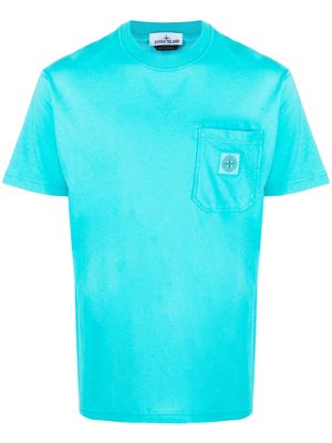 Stone Island t-shirt à motif Compass - Bleu