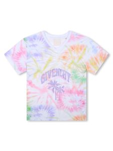 Givenchy Kids t-shirt tie-dye à logo imprimé - Blanc