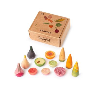 Grapat Groenten - (12-delig) Houten Groenten voor Open Einde Spel