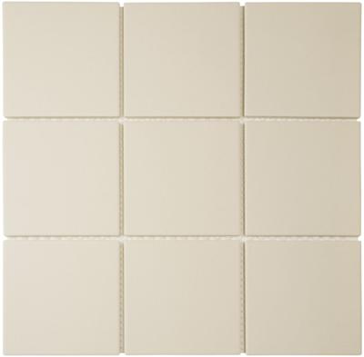 The Mosaic Factory London Mozaiek Tegel Vierkant - Wit Porselein Ongeglazuurd, R11 95x95x6 mm