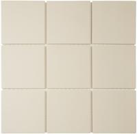 The Mosaic Factory London Mozaiek Tegel Vierkant - Wit Porselein Ongeglazuurd, R11 95x95x6 mm