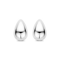 Gerhodineerd 925 zilveren oorknoppen druppelvorm - 20x12,5mm