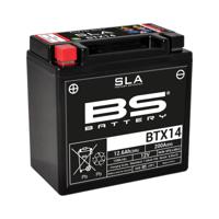BS BATTERY Batterij gesloten onderhoudsvrij, Batterijen voor motor & scooter, BTX14 SLA