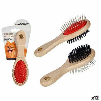 Hondenkam Mascow AR1807083 Bruin Zwart Rood 9 x 5 x 21 cm (12 Stuks)
